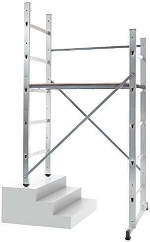 Echafaudage pour escalier intérieur et extérieur 0,9m/2,9m en aluminium Hailo Hobby 3