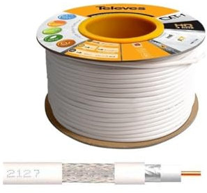 Televes - 100M Cable Coaxial Blanco 17 VATCS ClassA Televes 2127 CXT-1 - 2127