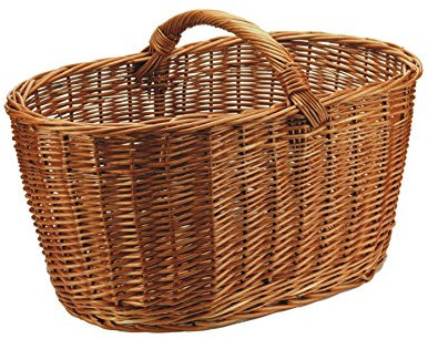 Linea Garden Friend Cesto di Vimini Portalegna, Marrone, 65 x 42 x 43 cm; 2 kg