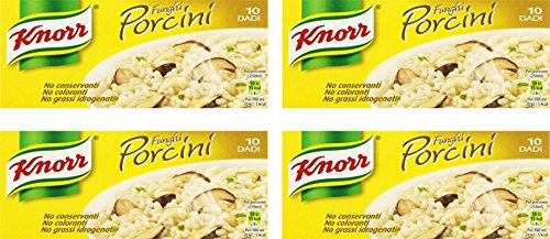KnorrFunghi Porcini Bouillon-Würfel, Porcini Pilze, 10 Stück, je 10 g, 4 Stück