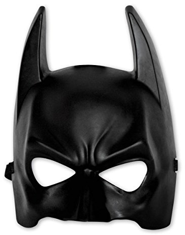 Batman Coole Maske für Erwachsene/Schwarze Halbmaske aus Kunststoff in Einheitsgröße