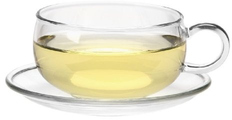 tea exclusive Teetasse mit Untertasse aus Glas, 300 ml