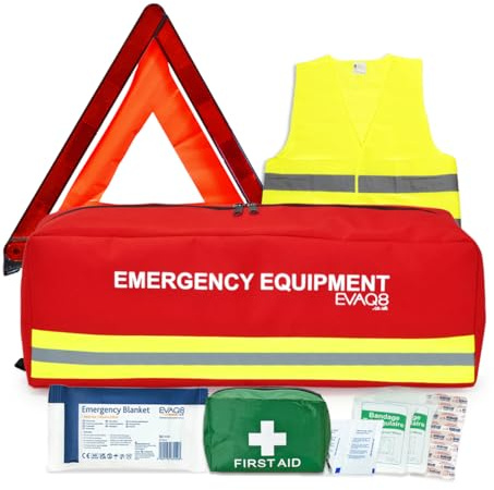 EVAQ8 Essential Car Safety kit with Warning Triangle