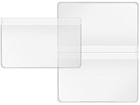 VELOFLEX 3274500 - Doppelhülle, Scheckkartenhülle, transparent, 95 x 119 mm, 20 Stück, Impfpasshülle, Hülle für Immunausweise, Kundenkartenhülle