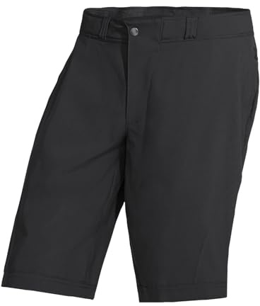 VAUDE Women's Ledro Shorts - Gepolsterte MTB-Shorts mit Innenhose - atmungsaktive & elastische Fahrradhose, black, 38