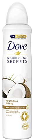 Dove Nourishing Secrets Déodorant anti-transpirant en aérosol Fleur de coco et fleur de jasmin 250 ml