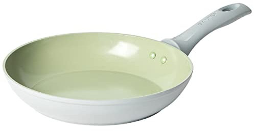 Salter BW09277 Earth Padella da 24 cm - rivestimento antiaderente in ceramica, senza PFAS, compatibile con piano cottura a induzione, pentole in alluminio forgiato, manici morbidi, facile da pulire
