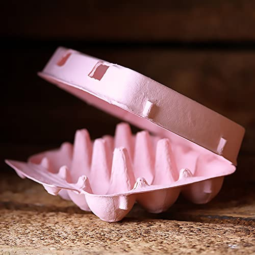 50 Stück 12er Wachteleierschachtel Farbe Strawberry - Stabile Eierkartons in Trendfarbe – Wachteleier Verpackung mit sicherem Verschluss – Ideal für Verkauf, Hofladen & Geschenkideen - federgold®