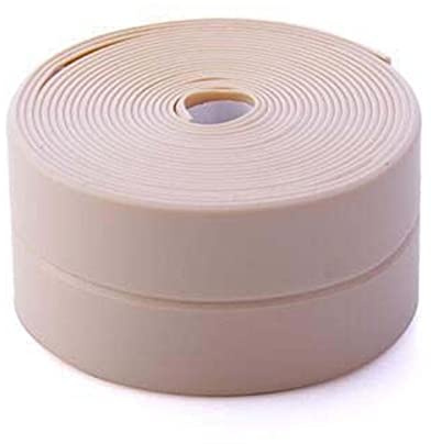 Tira de calafateo PE cinta autoadhesiva para bañera, baño, ducha, inodoro, cocina y sellado de paredes, nueva tira de sellado para baño, color rosa, 2,2 cm, 3,2 m