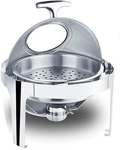 JINCAN. Scalderi alimentari per feste Buffet, ristorante a buffet Il ristorante Hotel mantiene il cibo caldo e riscaldato, con coperchio in vetro visibile e manico anti-scottatura, riscaldamento dell'