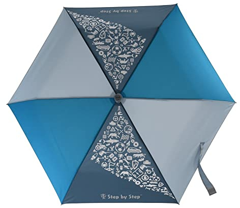 Step by Step Regenschirm, Magic Rain Effect, Doppler für Kinder, inkl. Farbwechsel, Tasche und Handschlaufe, für die 1. bis 4. Klasse