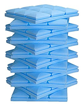 10 Stück Akustikschaumstoff Platten, Schwarz/Blau Schallabsorber Akustikschaumstoff, noppenschaumstoff 5cm, Heimstudios, Fernsehzimmer(30x30x5cm) (Farbe : Blue, Größe : 30x30x5cm/12 x12 x2)