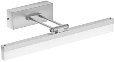 Klighten LED Spiegellampe Badezimmer 9W 585Lumen, 40cm Silber Spiegelleuchte Bad, 180 Grad Einstellbar Modern Wandleuchte Bad Badlampe Wand Aluminium, Kalt Weiß 6000K