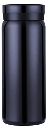Liten termosflaska, söt vattenflaska, vakuumisolerad flaska för varma och kalla drycker, håller varmt i 6 timmar och kallt i 12 timmar (Blå 200 ml)