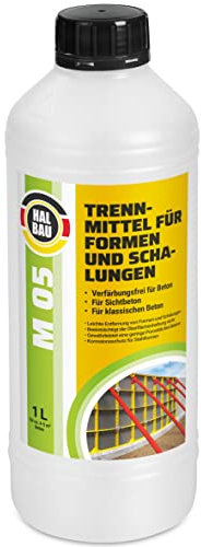 Agent de démoulage 1 l pour coffrages de plâtre et béton, mortier, huile de découpage M05