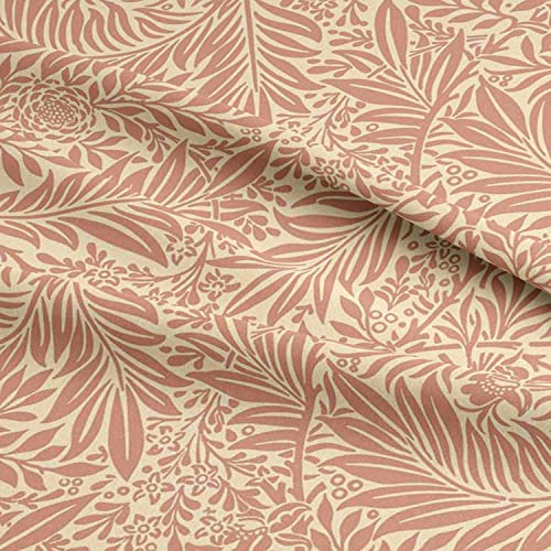 Cotton Fabric - William Morris Larkspur Rose Pink Floral Craft Fabric Material Metre