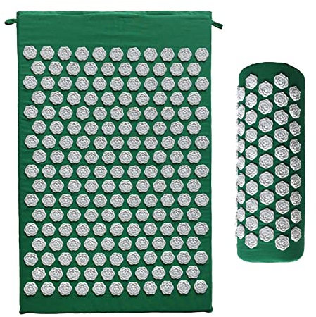 Esterilla Acupresion Loto Alfombrilla Acupresion Alfombra Acupresion con Almohada Acupressure Mat para Una Relajación y Masaje