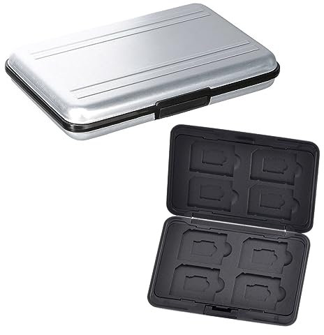 ACYDSR 1 Pièce Funda para Tarjetas de Memoria, Estuche para Tarjetas de Memorias, Estuche Impermeable para Tarjetas de Memorias, 8 x Tarjetas Micro SD SDHC SDXC + 8 x Tarjetas SD SDHC SDXC