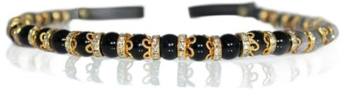 Stirnriemen mit Perlen und Strass (Pony)