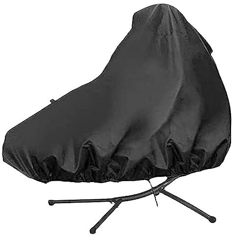 XUHCLY Schutzhülle für Schwingliege,Hängesessel Abdeckung,Abdeckhauben für Liegen Wasserdicht Staubdicht Abdeckung Hängeliege Schwarz Regenschutz(Size:185x116x198CM,Color:B)