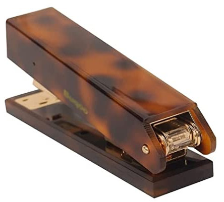JYARZ Kleines Büroheftgerät Büro-Hefter, 14,1 cm, Roségold, Hefter Ohne Stau, Robuster Handhefter Für Studenten, Schreibtisch, Bürobedarf Effortless Desktop Heftgerät