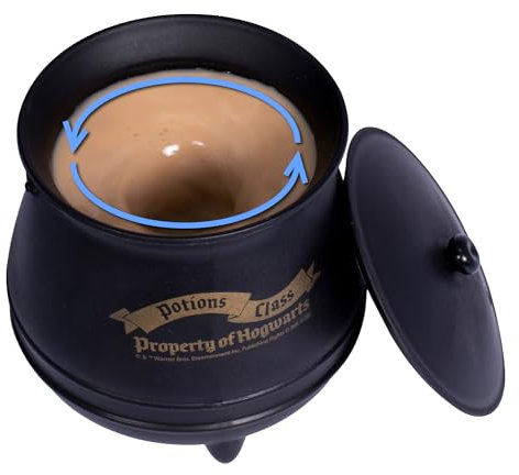 Blue Sky Studios Harry Potter Self-Stirring Cauldron Mug – Magic Press-to-Stir Mug with Lid – Official Hogwarts Merchandise – Fun Gift for Fans