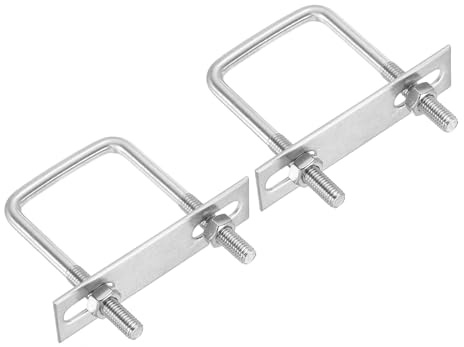 PATIKIL Kit Bulloni A U Quadrati M8x50x90mm, 2 Pezzi Bulloni A U Quadrati In Acciaio Inossidabile 304 Con Piastre Di Supporto E Dadi Per Sci Telaio Barca A navigazione Rimorchio