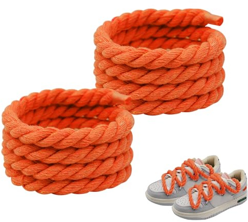 Yuqilin Cordones Gordos Air Force 1,1 Par Cordones Redondos 8mm Cordones Zapatillas Deporte 150cm Cordones Anchos Cordones Gruesos Cordones Planos,para Zapatillas,Zapatos Casuales