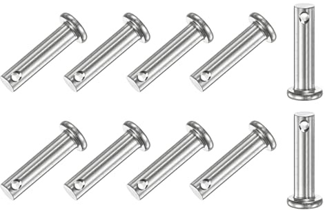 M METERXITY 10 Stück Einloch Klauenstifte M6 x 25mm 304 Edelstahl Flachkopf | Für mechanische Verbindungen/Fixteile/Schiffsausrüstung, Verbindungsscharnierstift Wiederverwendbar, Klauenstifte