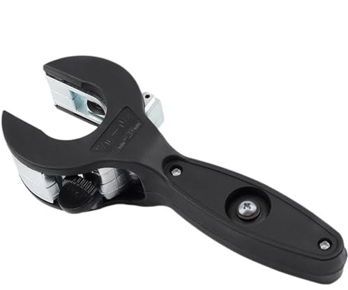 Macchina da taglio per tubi | Strumento per tagliare tubi in PVC, tubi e impianti idraulici, tagliatubi professionale, taglierina per tubi a cricchetto, regolabile da 45 a 135 gradi con utensili