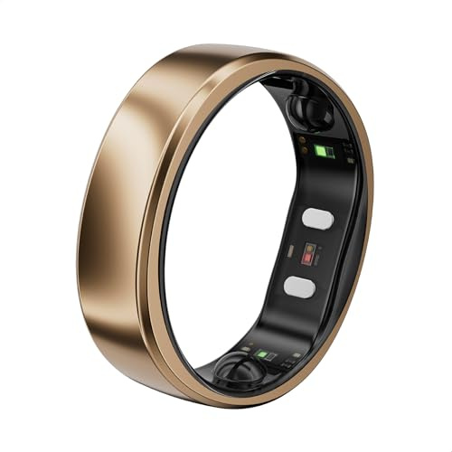 RingConn Gen 2 Air, Ultra-schmaler AI-Smart Ring, 10-Tage Akkulaufzeit, Schlaf/Stress/HR-Tracker, Smartringe für Herren & Männer, IP68 wasserdichtes, kompatibel mit iOS & Android (Dune Gold, 14) | Kein Abonnement; bis zu 10 Tage Akku; Fitness/Schlaf/Stress/HR-Tracker für Damen und Herren; funktioniert mit Android und iOS