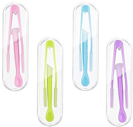 4 Pack Contact Lens Remover, Contact Lens Remover Tools Portable, Contact Lenses Remover Tool with Tweezers and Suction Stick, for Travel and Daily Use(Four Colours)
