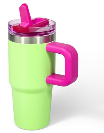 Thermobecher der, 100% auslaufsicheres Stroh, 14oz/413ml kleine Tasse 304 Edelstahl Tumbler, Geschenk, Reise Graduierung Geschenk-Grün mischen