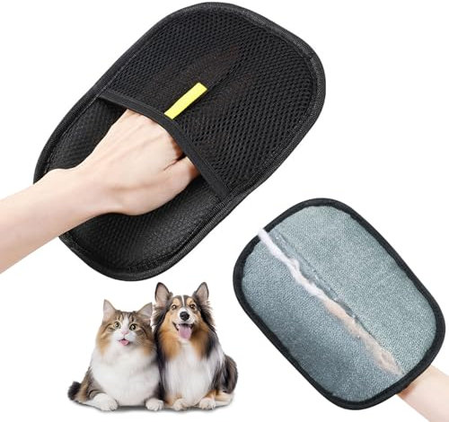 DOINEUFL Guanto magnetico in pelliccia, riutilizzabile, per rimuovere i peli di animali domestici, per cani e gatti, per rimuovere i peli di animali su vestiti, divani