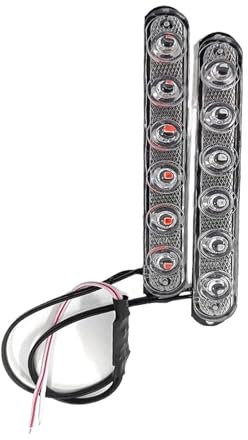 Moto Clignotants Lot De 2 Feux Stroboscopiques LED Moto 12 V/24 V, Feux Clignotants De Conduite De Nuit, Feux De Signalisation Étanches pour Voiture/Moto