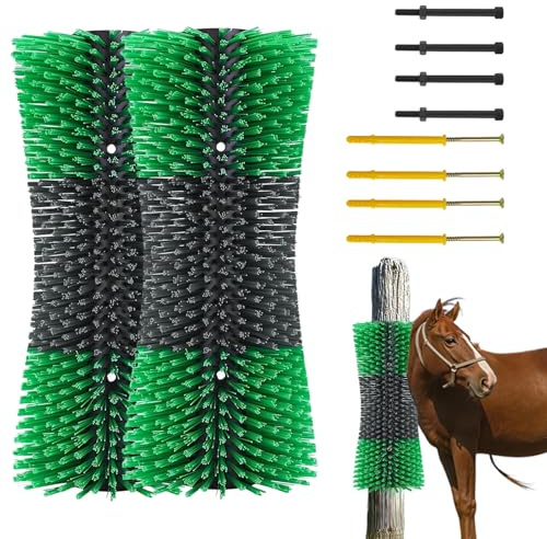 2 spazzole antigraffio per il bestiame, per il bestiame, per la cura dei cavalli, spazzola per la cura dei cavalli, spazzola per massaggio per alleviare il prurito per animali domestici, pecore, 19 x