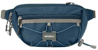 Waterfly Midjeväska för kvinnor och män med RFID-blockering, stöldskydd midjeväska med justerbart bälte för fritidsresor sport promenader, Marinblå, 9in x 5.1in x 1.97in (23cm x 13cm x 5cm)