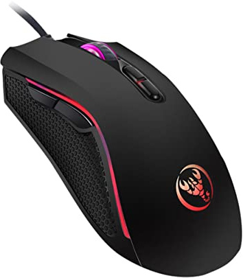 Souris de Jeu Filaire Noire, Dpi Réglable 4 Niveaux, 7 Boutons pour Pc | ABS, Câble 150cm, Éclairage 7 Couleurs, Dc 5V/100mA, pour Jeux sur Notebook, Noir, Souris de Jeu Filaire