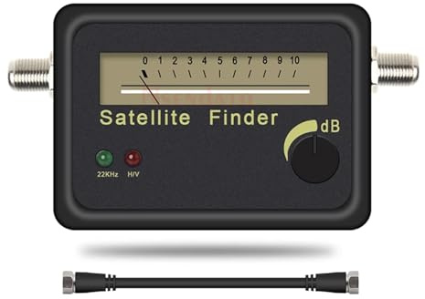 Rilevatore di segnale satellitare, misuratore allineamento, ricevitore for parabola DSTV, LNB, amplificatore digitale diretto, localizzatore(Added Black cable)