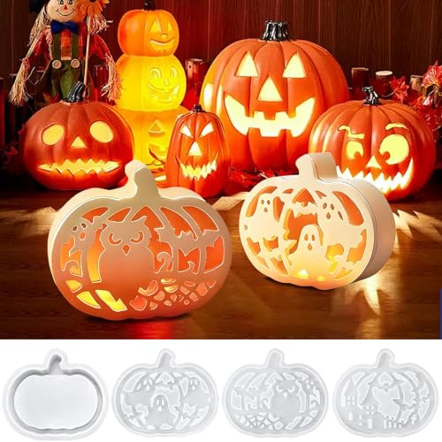 Moules en Silicone en Forme de Citrouille,Moule Silicones Automne,Moules Citrouilles Silicones,Moule en Silicone pour Citrouilles,Décoration de Citrouille,Pour l'automne et Halloween