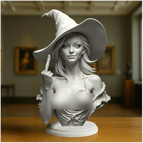 Macamolly Home Decoration Witch with Attitude Skulptur The Original Talk to The Hand Icon eine griechische Göttin mit Mittelfinger 20cm hoch EIN freches Geschenk für Freunde und Kollegen - Hexe 3