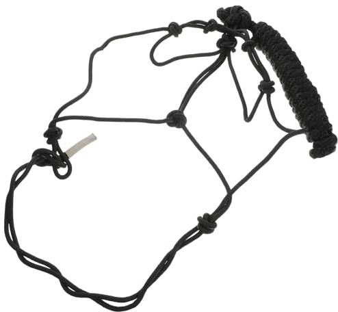 DINHEAROM Cabestro para Caballo de Poliéster Suave y Fácil de Almacenar, Accesorio Portátil Adecuado para Suministros de Capacitación y Cosas para Caballos Negros