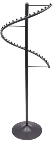Treeisland Appendiabiti a spirale, girevole a 360°, in metallo, asta appendiabiti indipendente, multifunzione, per cappelli, sciarpe, vestiti