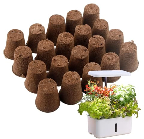 Generico di substrato per piantine - Cubi per Coltivazione con Torba Danese, 20 Pezzi, Ideali per lattuga, Erbe, Verdure e Fiori, Perfetti per sistemi idroponici o Coltivazione in S