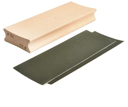 Blocco abrasivo bidirezionale per livellare i tasti della chitarra, strumento per tastiera basso a doppio raggio, dispositivo di appiattimento del collo in legno con carta a grana 600, maschera di