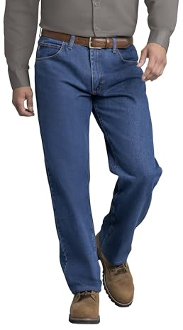 Red Kap mens Relaxed Fit Jeans, Stonewash, 33W x 32L US