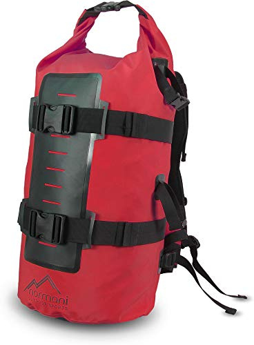 normani Wasserdichter Rucksack mit Seesack-Verschluss 40 Liter Rot 40 Liter