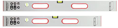 DEWEPRO 2er Set Alu Richtlatte 150 cm + 200 cm – Setzlatte Abziehlatte Mit 2 Libellen Und Handgriffen – Präzise Putzlatte Für Nivellieren Glätten Und Bauarbeiten