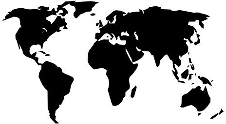 Generic Weltkarte Aufkleber map of the world Sticker Aufkleber, erhältlich in 27x15cm, 50x30cm, 80x45cm, 100x55cm für Ihr Wohnmobil Wohnwagen Caravan oder als Wandtattoo 203