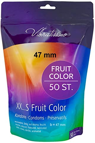 VIBRATISSIMO Kondomer Fruktfärg 50-pack | Känsla och extra fukt